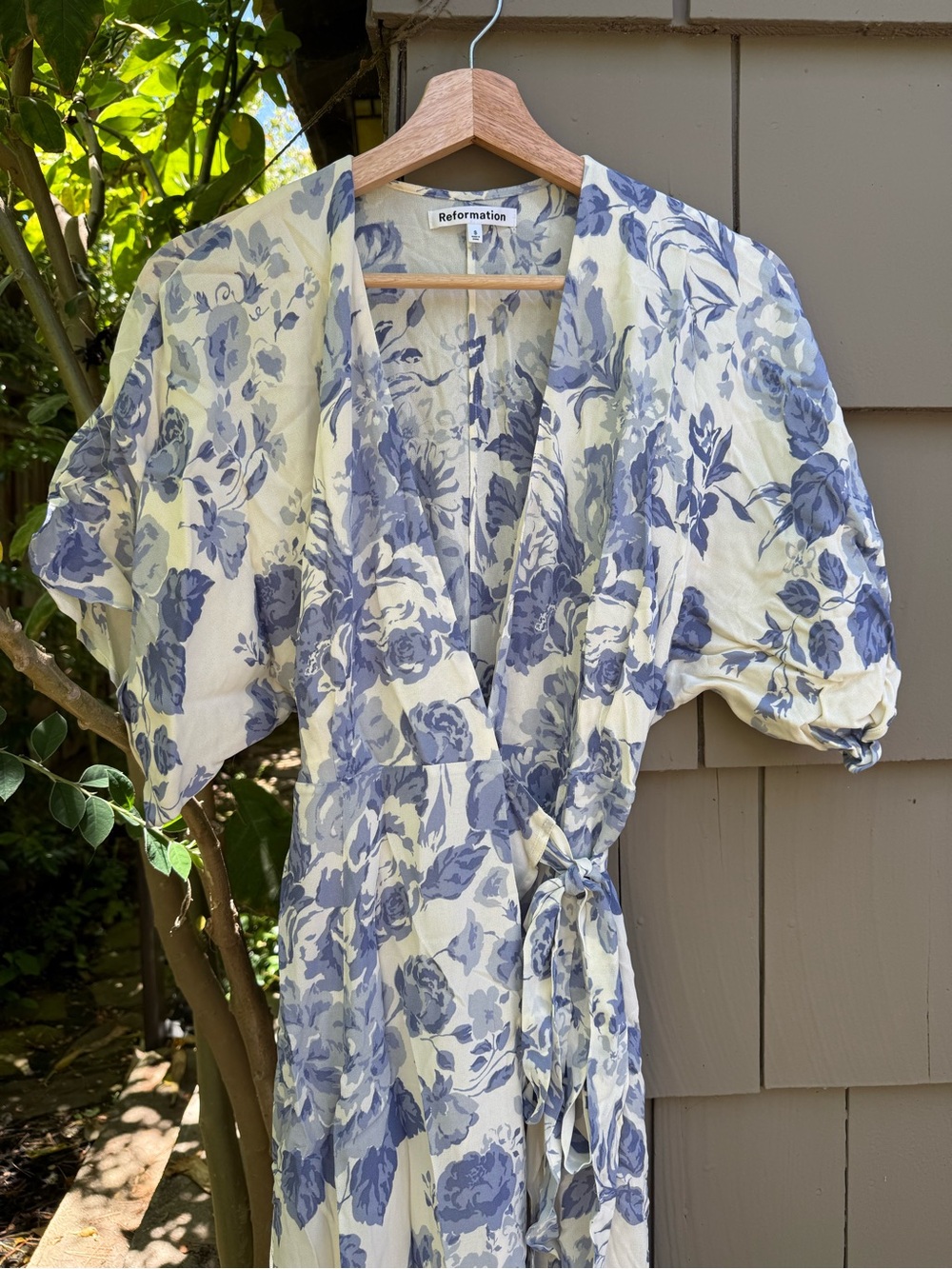 Reformation Winslow Floral Wrap Dress